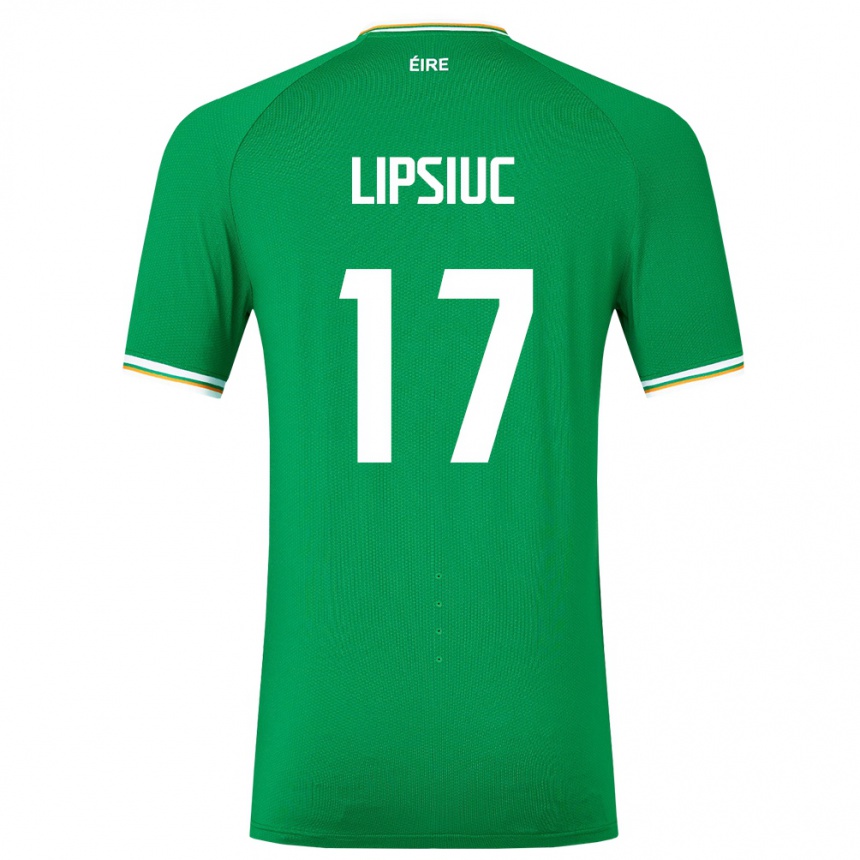 Kids Football Ireland Darius Lipsiuc #17 Green Home Jersey 24-26 T-Shirt Australia