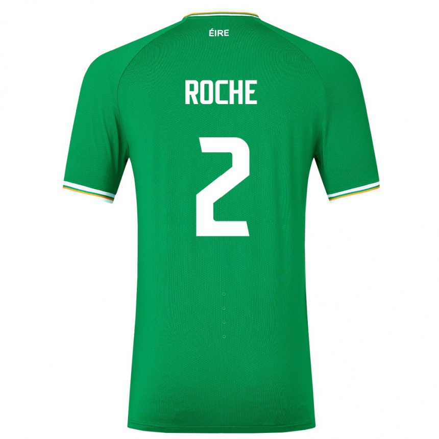 Kids Football Ireland James Roche #2 Green Home Jersey 24-26 T-Shirt Australia