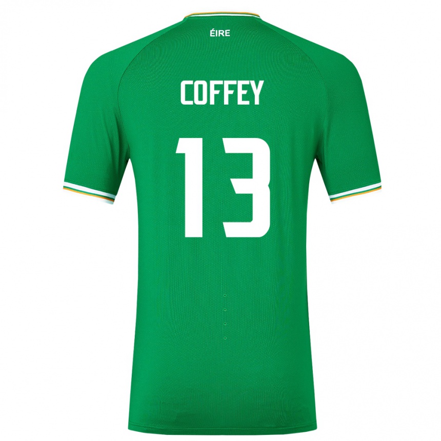 Kids Football Ireland Fiachra Coffey #13 Green Home Jersey 24-26 T-Shirt Australia