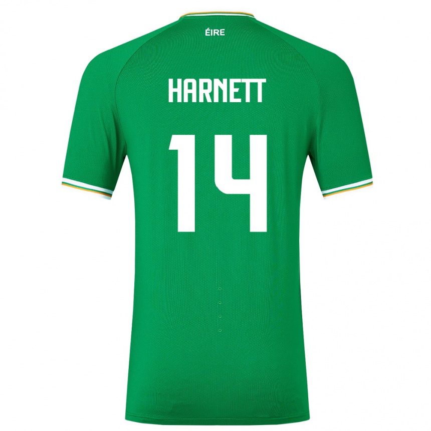 Kids Football Ireland Kaylem Harnett #14 Green Home Jersey 24-26 T-Shirt Australia