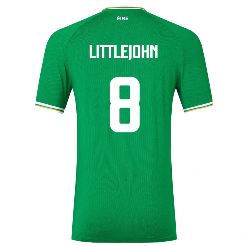 Kids Football Ireland Ruesha Littlejohn #8 Green Home Jersey 24-26 T-Shirt Australia