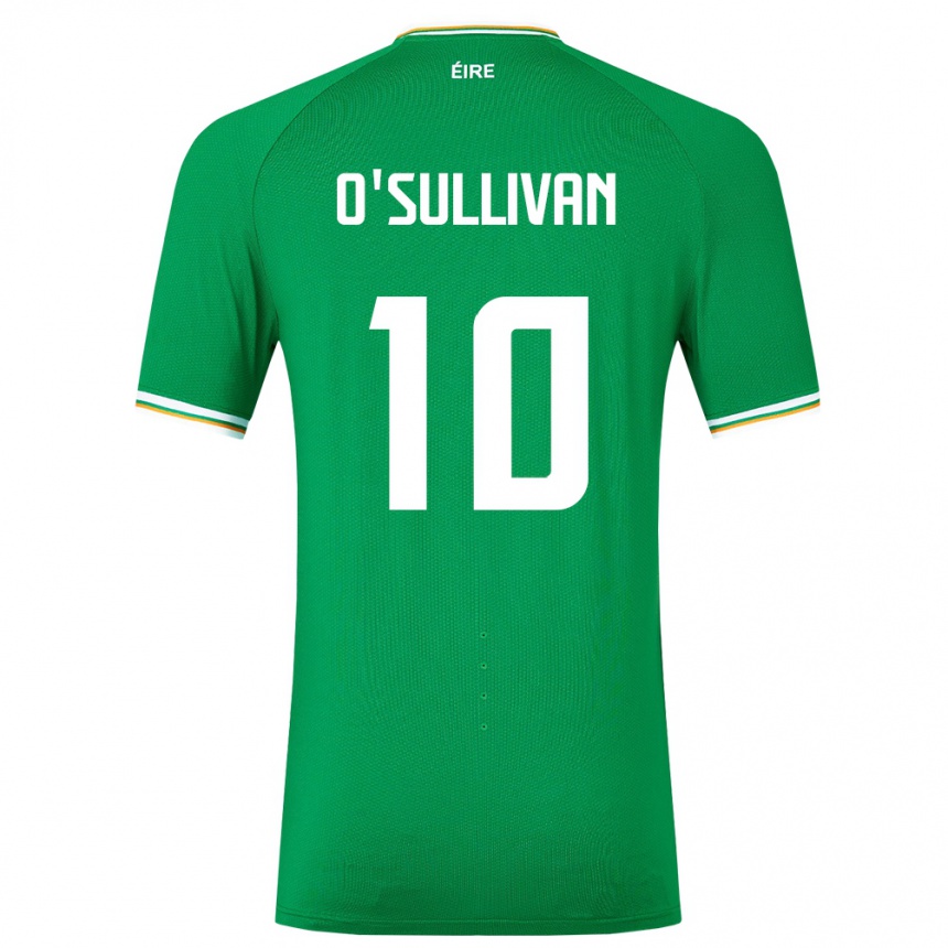 Kids Football Ireland Denise O'sullivan #10 Green Home Jersey 24-26 T-Shirt Australia