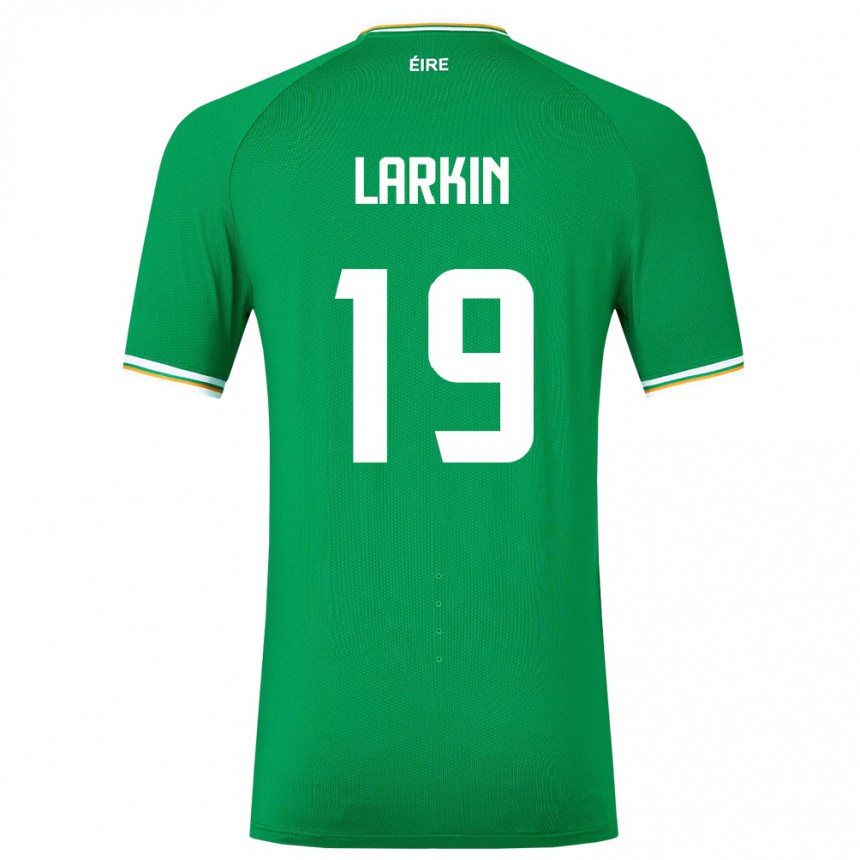 Kids Football Ireland Abbie Larkin #19 Green Home Jersey 24-26 T-Shirt Australia