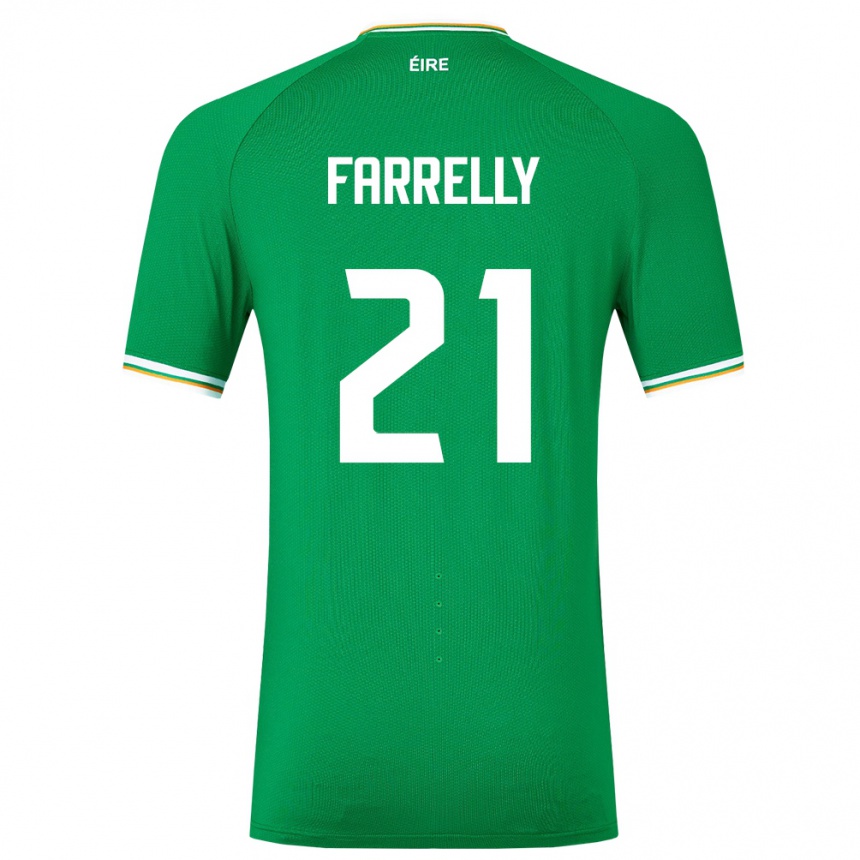 Kids Football Ireland Sinead Farrelly #21 Green Home Jersey 24-26 T-Shirt Australia