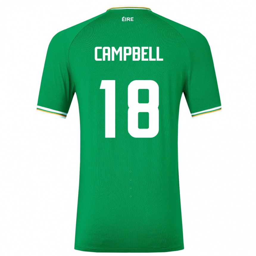 Kids Football Ireland Megan Campbell #18 Green Home Jersey 24-26 T-Shirt Australia