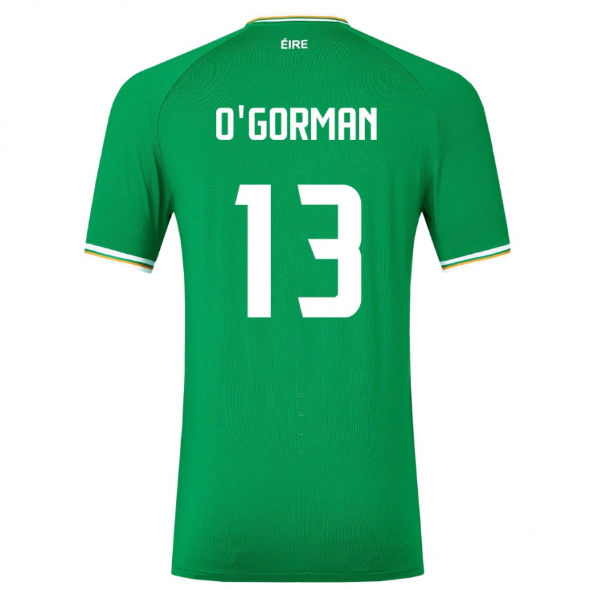 Kids Football Ireland Áine O'gorman #13 Green Home Jersey 24-26 T-Shirt Australia