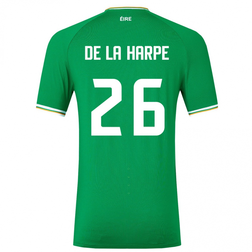 Kids Football Ireland Deborah-Anne De La Harpe #26 Green Home Jersey 24-26 T-Shirt Australia