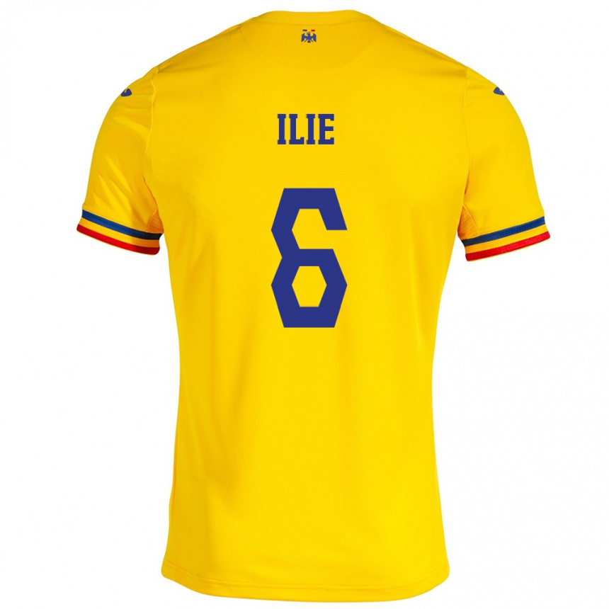 Kids Football Romania Matei Ilie #6 Yellow Home Jersey 24-26 T-Shirt Australia