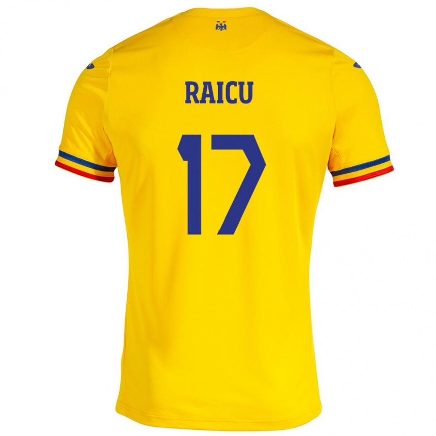 Kids Football Romania Alin Raicu #17 Yellow Home Jersey 24-26 T-Shirt Australia