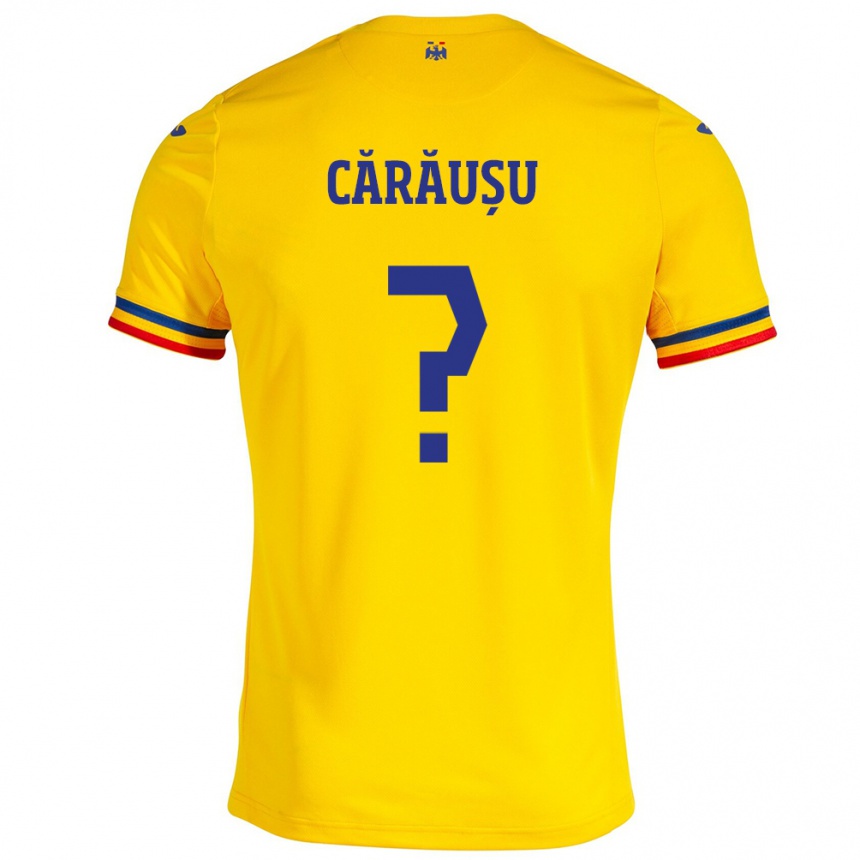 Kids Football Romania Codrin Cărăușu #0 Yellow Home Jersey 24-26 T-Shirt Australia