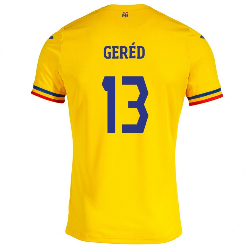 Kids Football Romania Erika Geréd #13 Yellow Home Jersey 24-26 T-Shirt Australia