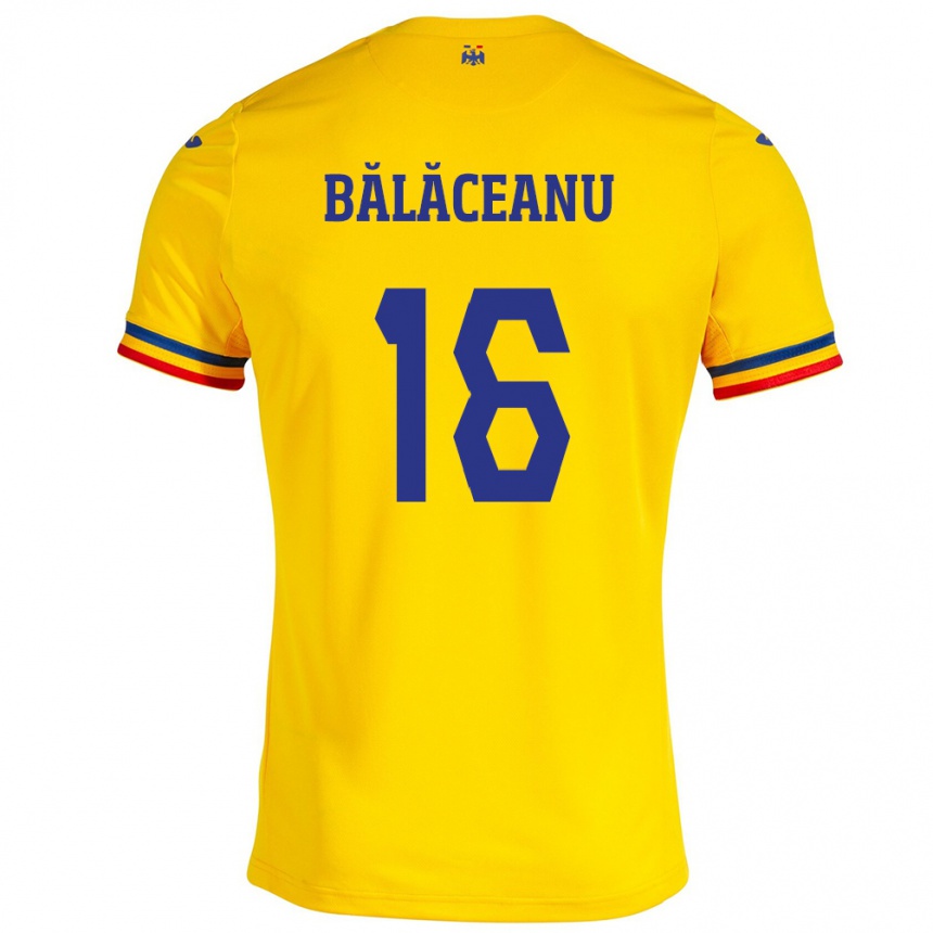 Kids Football Romania Ioana Bălăceanu #16 Yellow Home Jersey 24-26 T-Shirt Australia