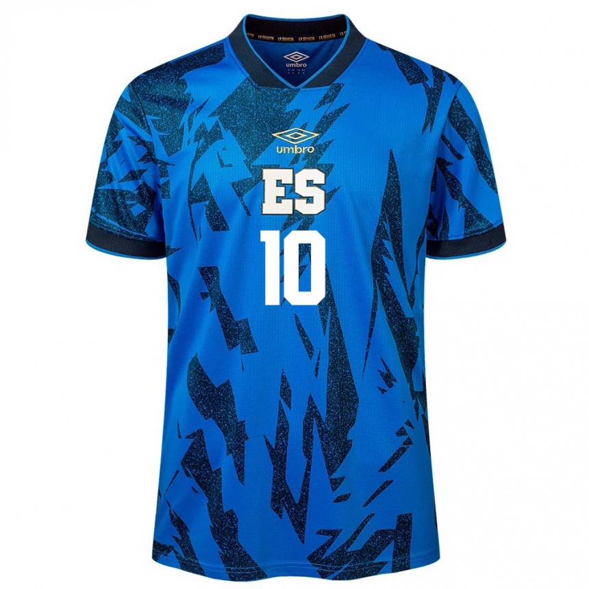 Kids Football El Salvador Cristopher Arias #10 Blue Home Jersey 24-26 T-Shirt Australia