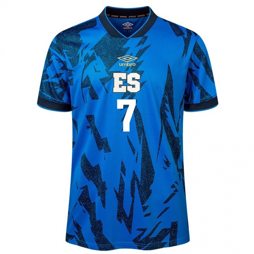 Kids Football El Salvador Jefferson Valladares #7 Blue Home Jersey 24-26 T-Shirt Australia