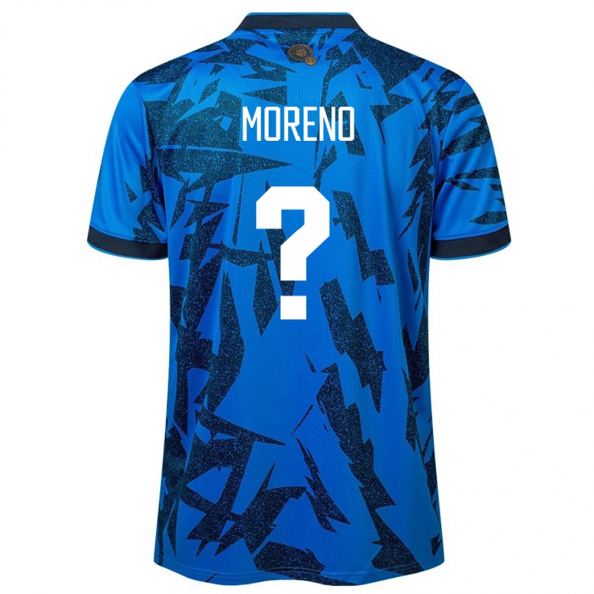 Kids Football El Salvador Amando Moreno #0 Blue Home Jersey 24-26 T-Shirt Australia