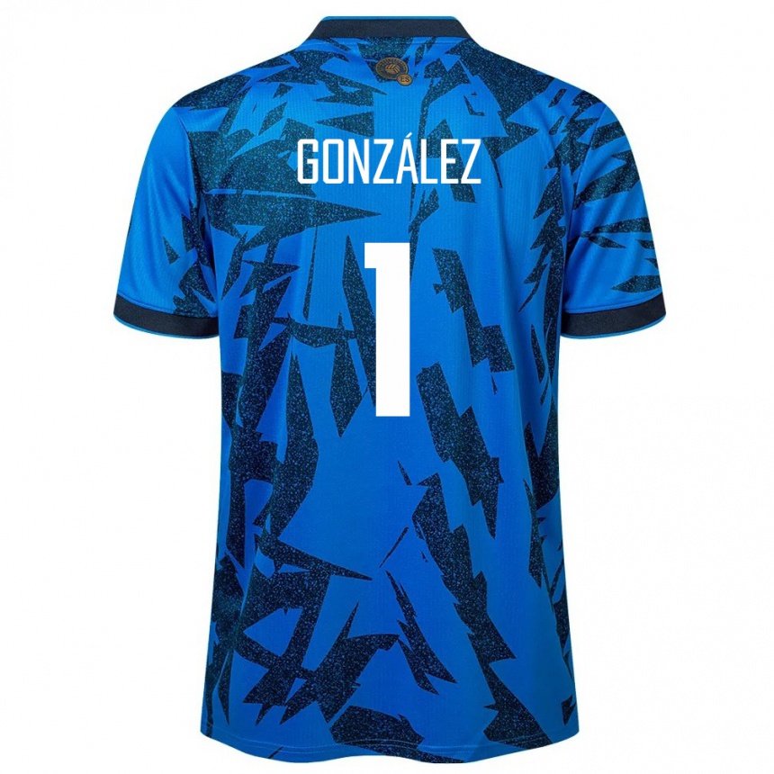 Kids Football El Salvador Mario González #1 Blue Home Jersey 24-26 T-Shirt Australia