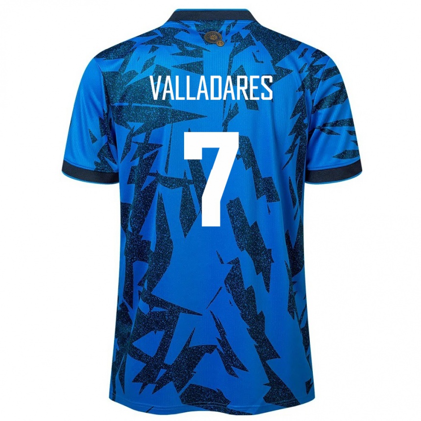 Kids Football El Salvador Jefferson Valladares #7 Blue Home Jersey 24-26 T-Shirt Australia