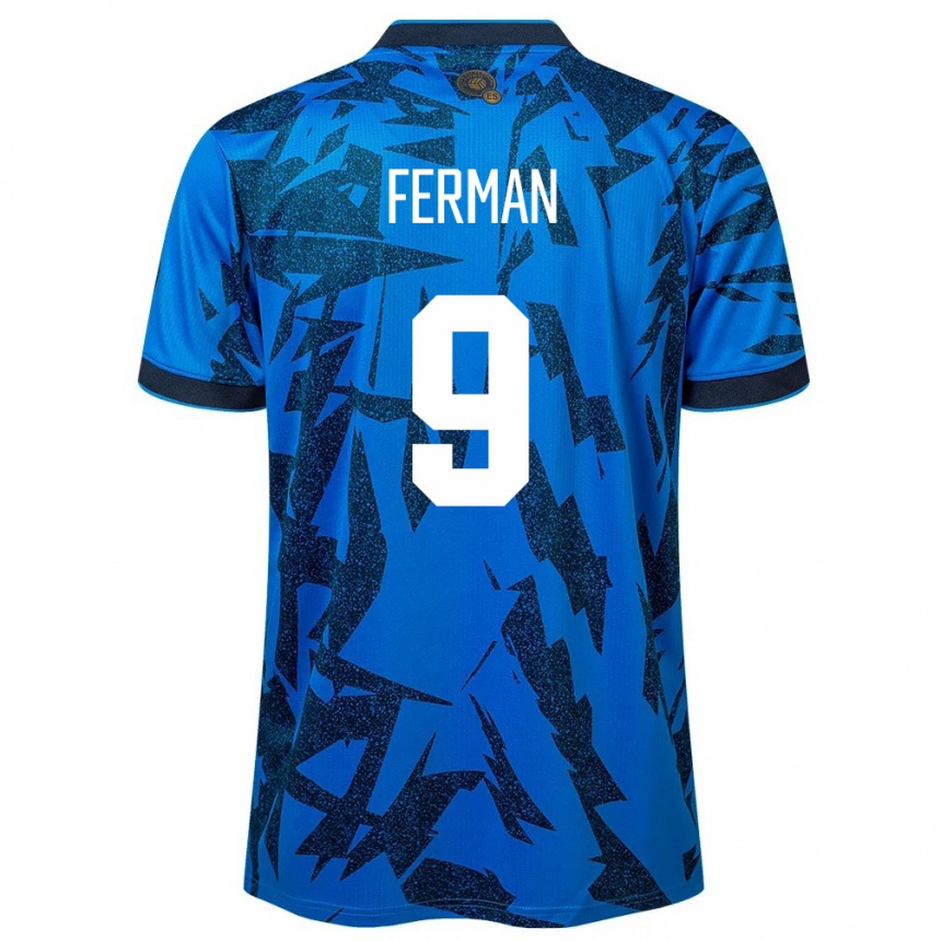 Kids Football El Salvador Javier Ferman #9 Blue Home Jersey 24-26 T-Shirt Australia