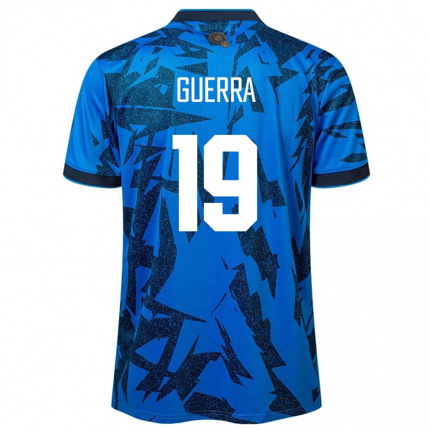 Kids Football El Salvador Steven Guerra #19 Blue Home Jersey 24-26 T-Shirt Australia