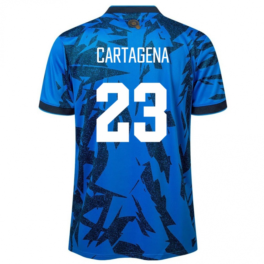 Kids Football El Salvador Melvin Cartagena #23 Blue Home Jersey 24-26 T-Shirt Australia