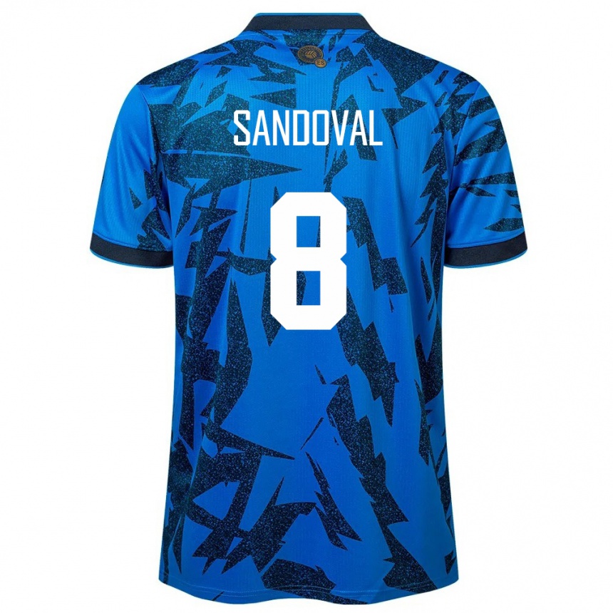 Kids Football El Salvador Emerson Sandoval #8 Blue Home Jersey 24-26 T-Shirt Australia