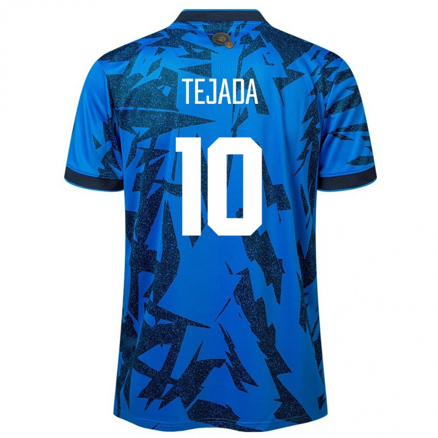 Kids Football El Salvador Rafael Tejada #10 Blue Home Jersey 24-26 T-Shirt Australia