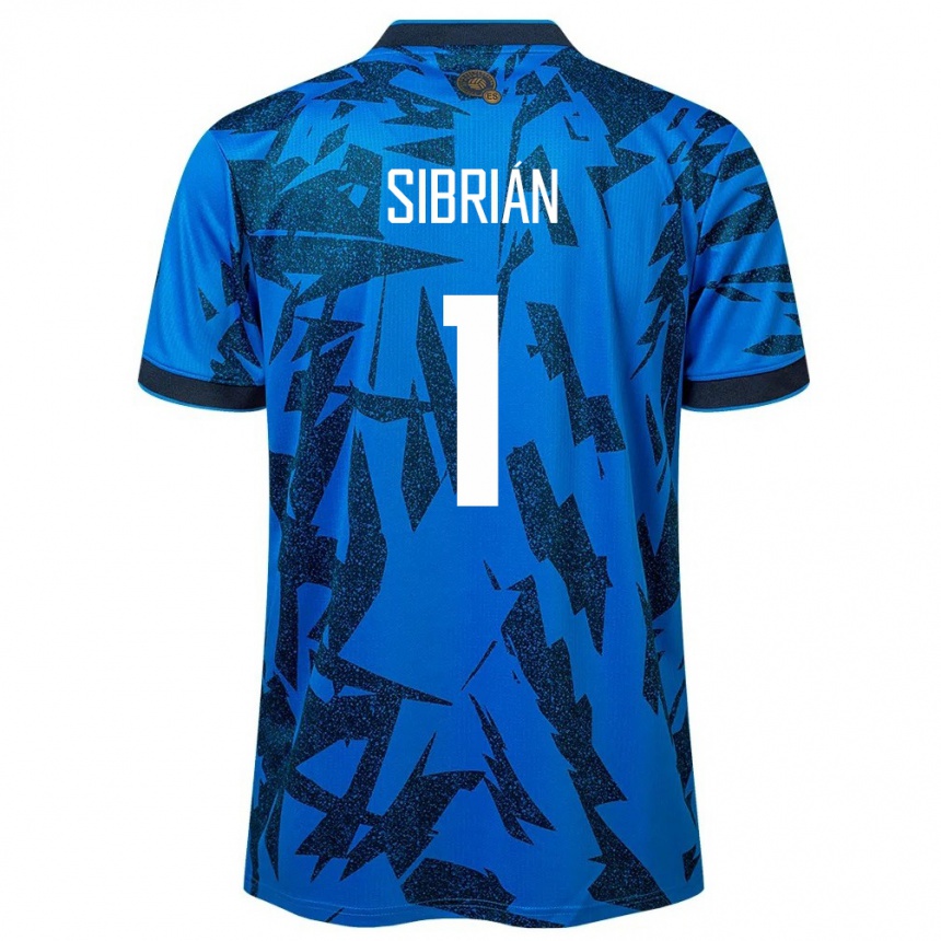 Kids Football El Salvador Sergio Sibrián #1 Blue Home Jersey 24-26 T-Shirt Australia