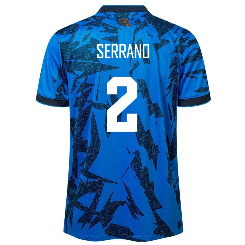 Kids Football El Salvador Alejandro Serrano #2 Blue Home Jersey 24-26 T-Shirt Australia