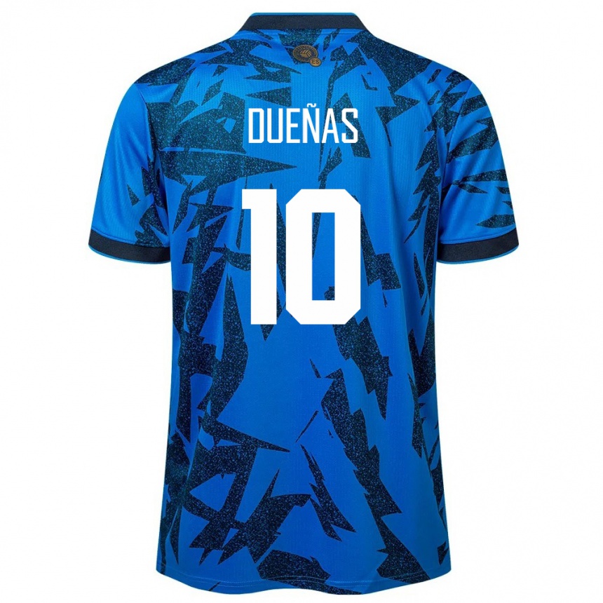 Kids Football El Salvador Enrico Dueñas #10 Blue Home Jersey 24-26 T-Shirt Australia