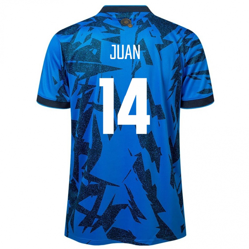 Kids Football El Salvador Juan Sánchez #14 Blue Home Jersey 24-26 T-Shirt Australia