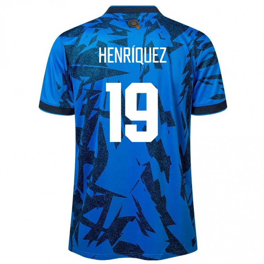 Kids Football El Salvador Alejandro Henríquez #19 Blue Home Jersey 24-26 T-Shirt Australia