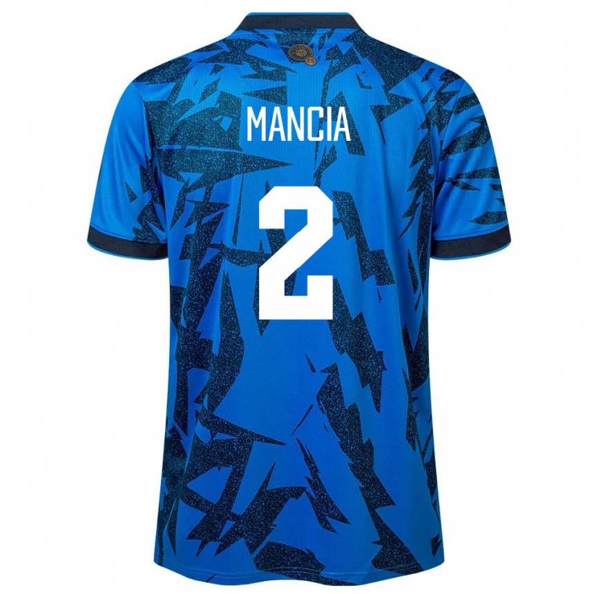 Kids Football El Salvador Steven Mancia #2 Blue Home Jersey 24-26 T-Shirt Australia