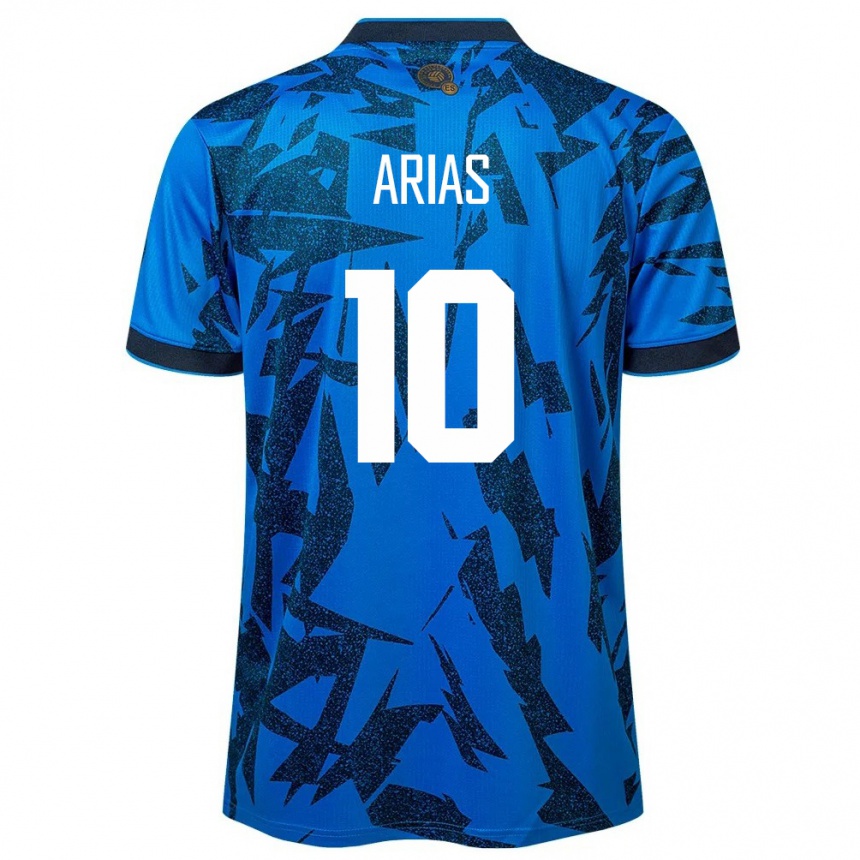 Kids Football El Salvador Cristopher Arias #10 Blue Home Jersey 24-26 T-Shirt Australia