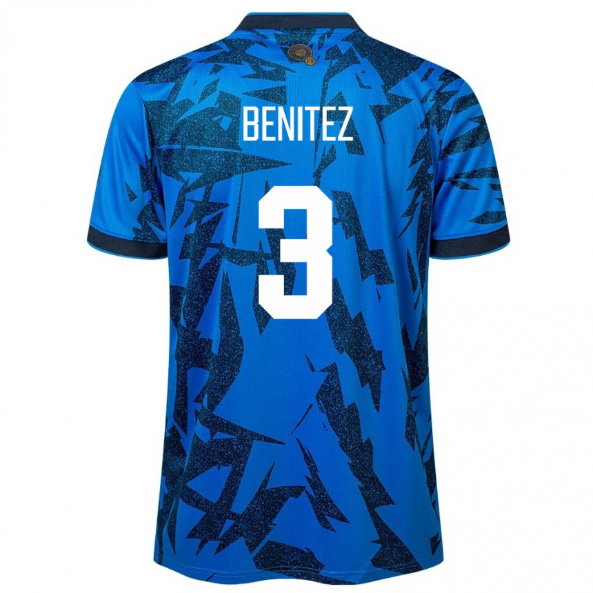 Kids Football El Salvador Carolina Benitez #3 Blue Home Jersey 24-26 T-Shirt Australia