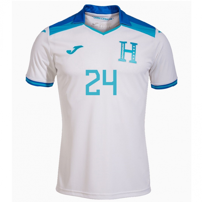 Kids Football Honduras Daniel Carter #24 White Home Jersey 24-26 T-Shirt Australia