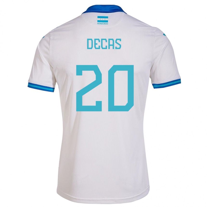 Kids Football Honduras Wesly Decas #20 White Home Jersey 24-26 T-Shirt Australia