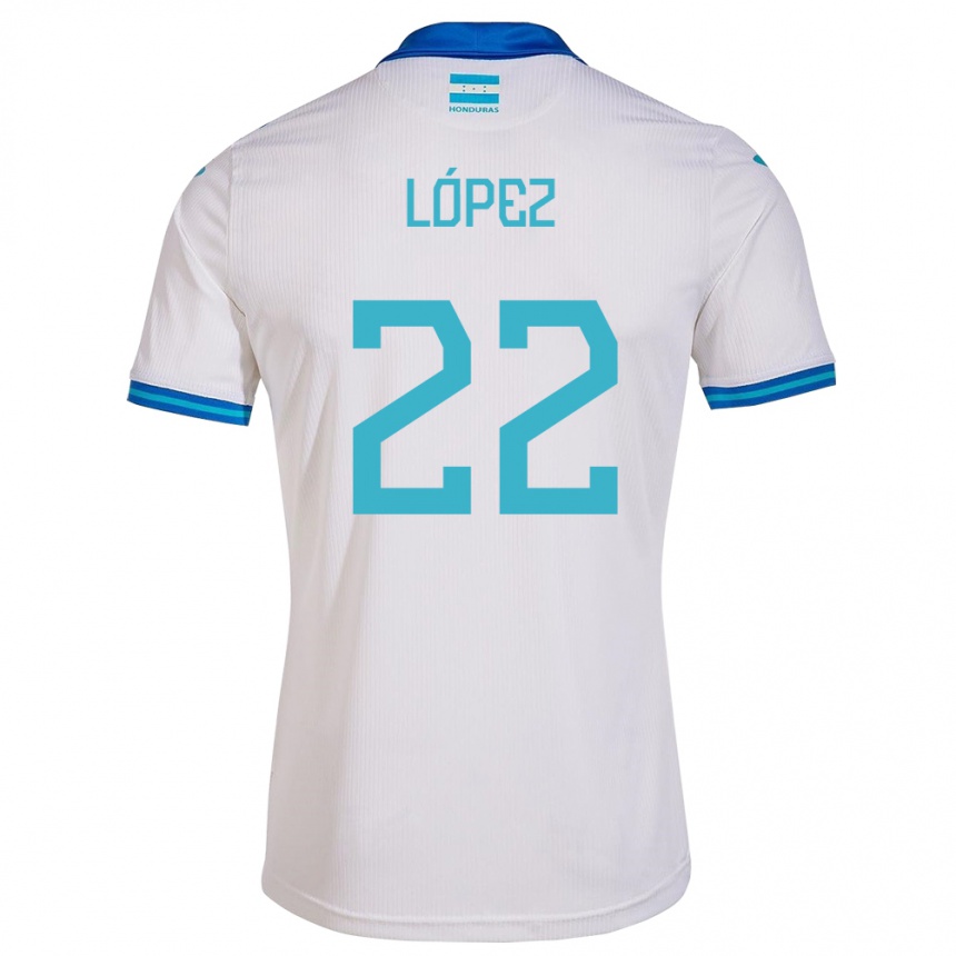 Kids Football Honduras Luis López #22 White Home Jersey 24-26 T-Shirt Australia