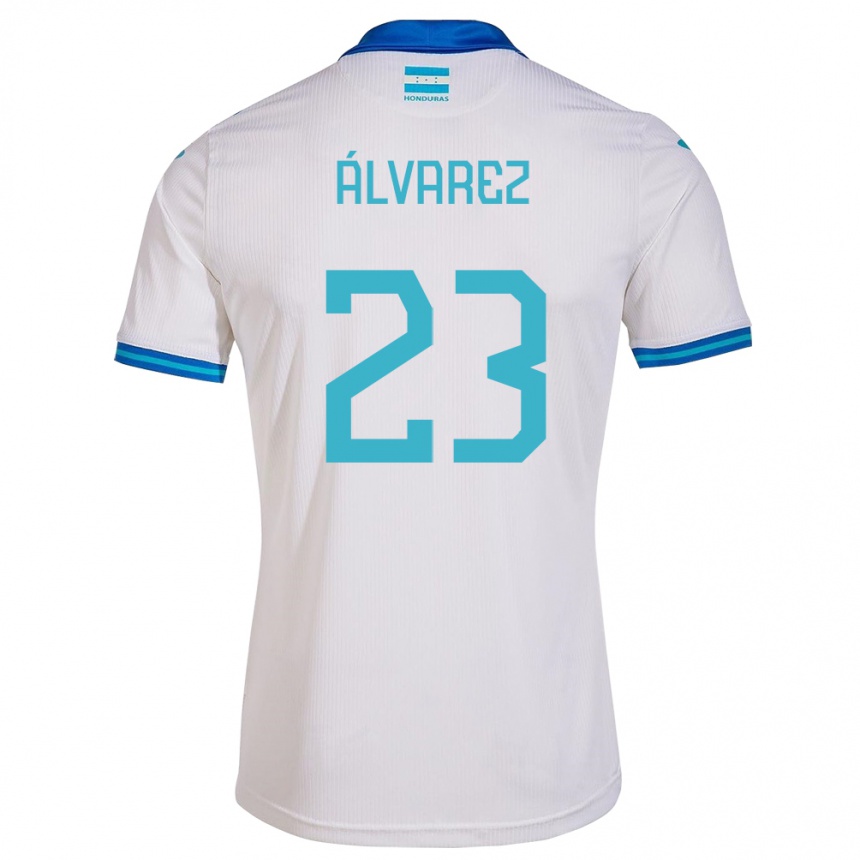 Kids Football Honduras Jorge Álvarez #23 White Home Jersey 24-26 T-Shirt Australia