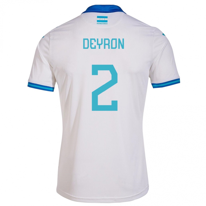 Kids Football Honduras Deyron Martínez #2 White Home Jersey 24-26 T-Shirt Australia