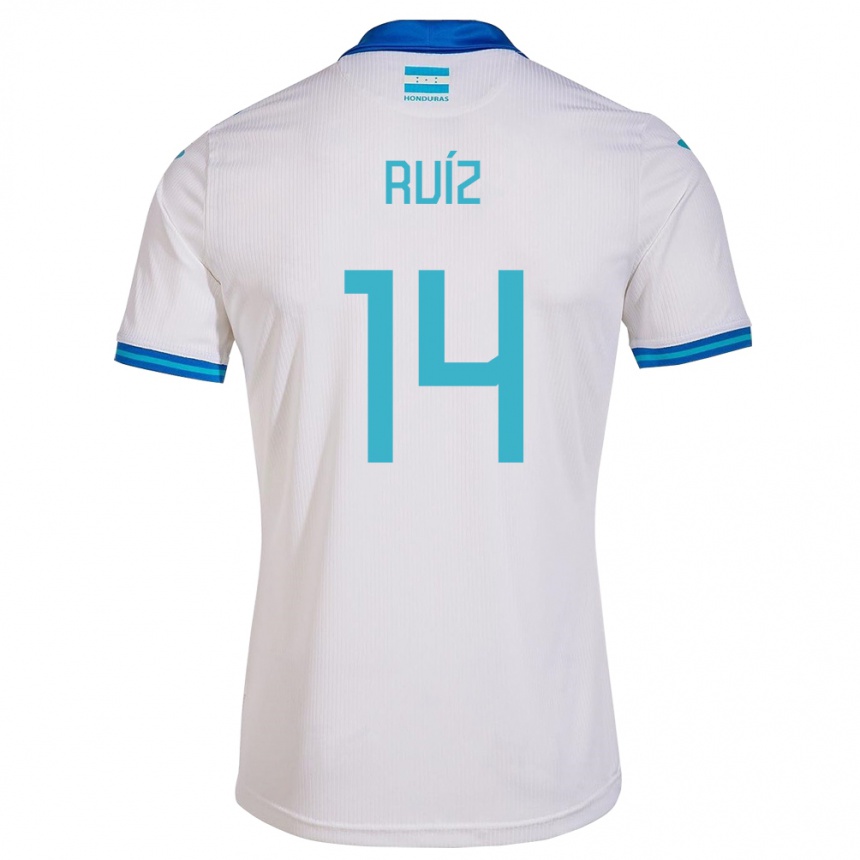 Kids Football Honduras David Ruíz #14 White Home Jersey 24-26 T-Shirt Australia