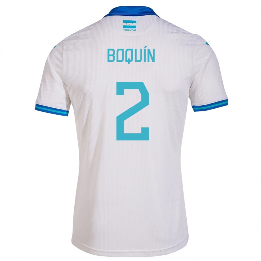 Kids Football Honduras Stiven Boquín #2 White Home Jersey 24-26 T-Shirt Australia