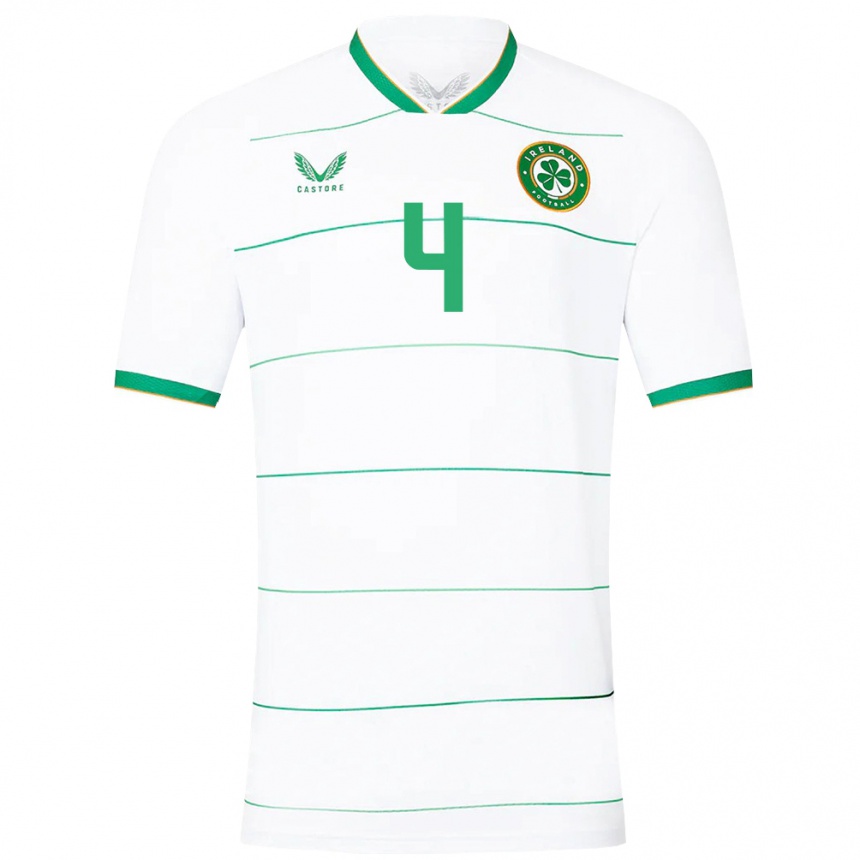 Kids Football Ireland Anselmo García Macnulty #4 White Away Jersey 24-26 T-Shirt Australia