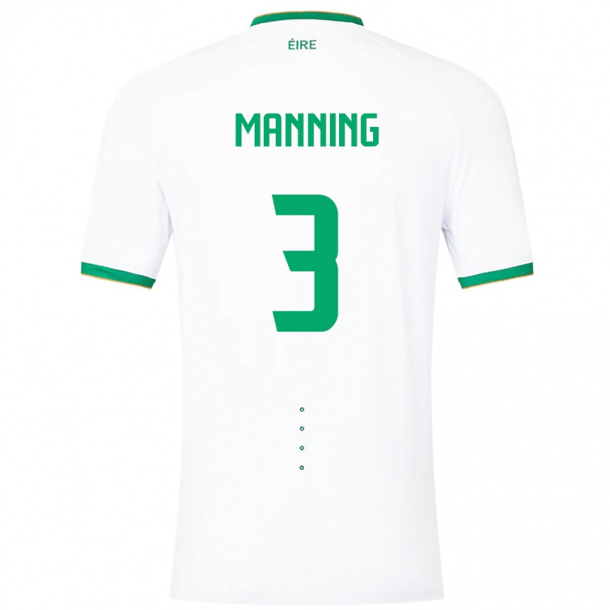 Kids Football Ireland Ryan Manning #3 White Away Jersey 24-26 T-Shirt Australia