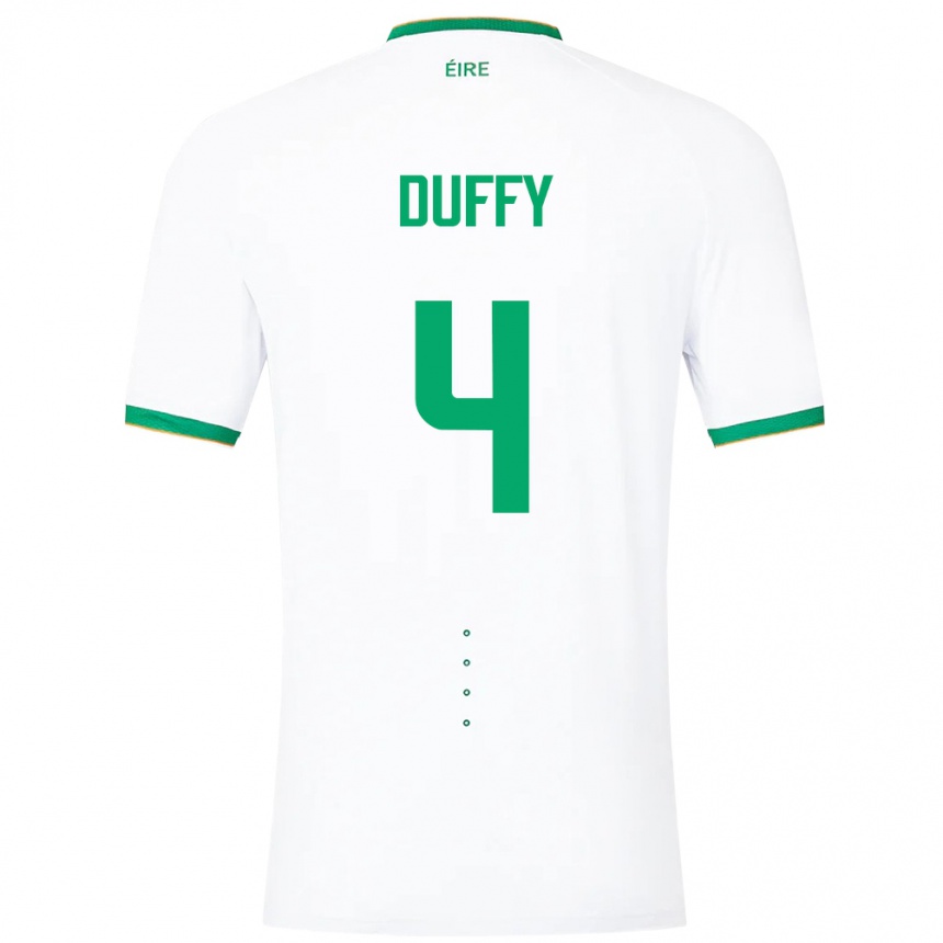 Kids Football Ireland Shane Duffy #4 White Away Jersey 24-26 T-Shirt Australia