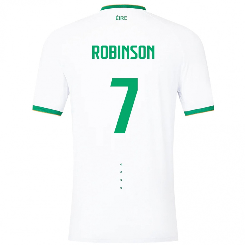 Kids Football Ireland Callum Robinson #7 White Away Jersey 24-26 T-Shirt Australia