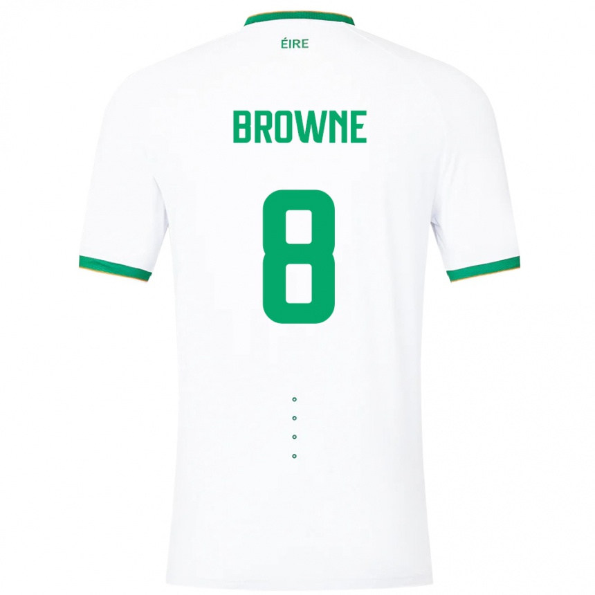 Kids Football Ireland Alan Browne #8 White Away Jersey 24-26 T-Shirt Australia