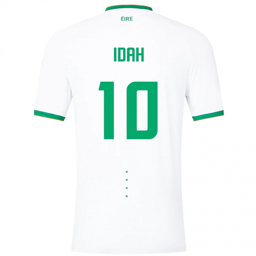 Kids Football Ireland Adam Idah #10 White Away Jersey 24-26 T-Shirt Australia