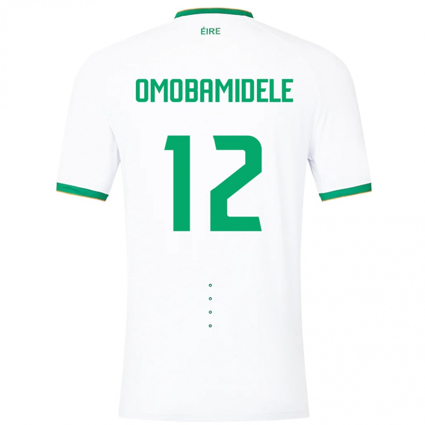 Kids Football Ireland Andrew Omobamidele #12 White Away Jersey 24-26 T-Shirt Australia