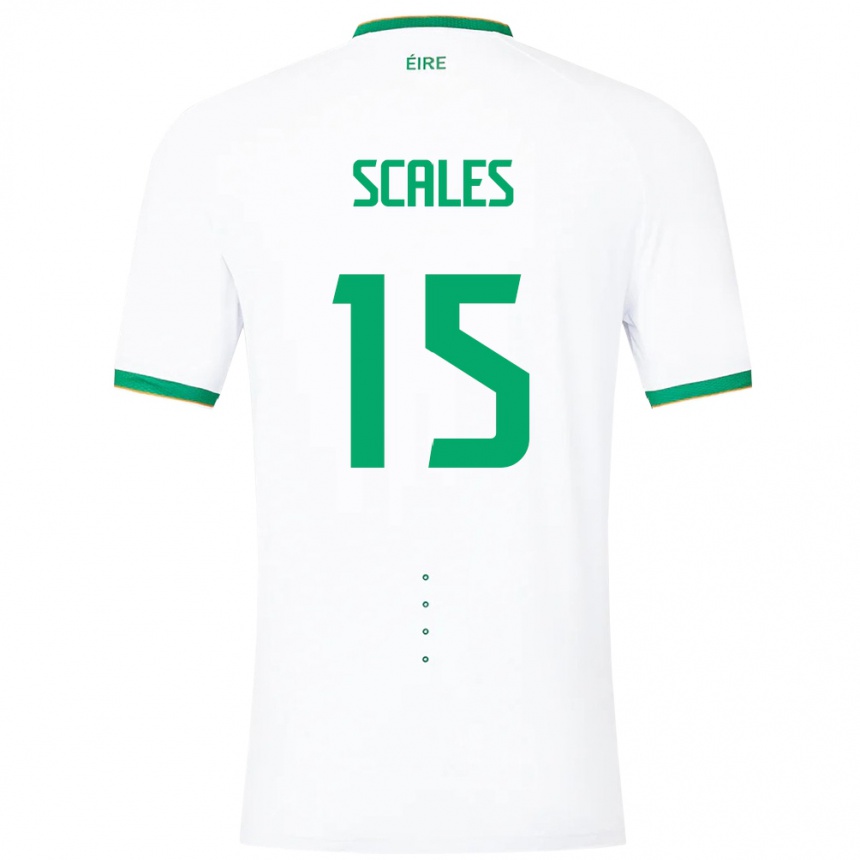 Kids Football Ireland Liam Scales #15 White Away Jersey 24-26 T-Shirt Australia