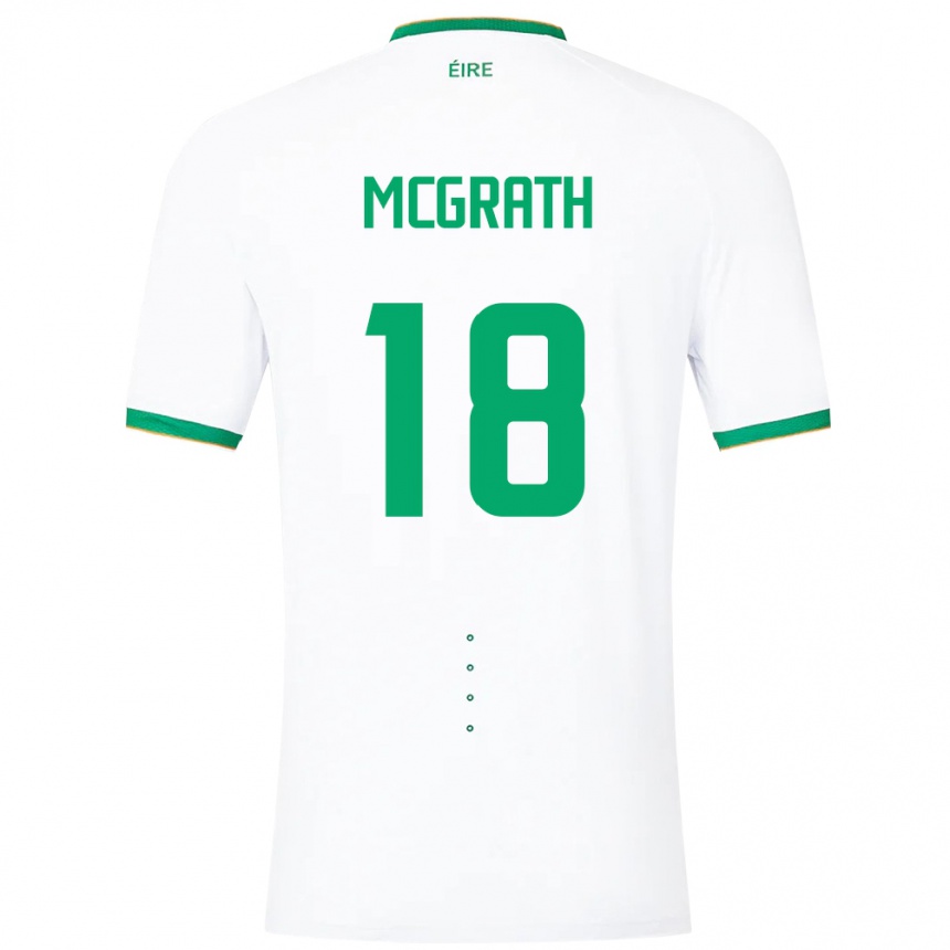 Kids Football Ireland Jamie Mcgrath #18 White Away Jersey 24-26 T-Shirt Australia